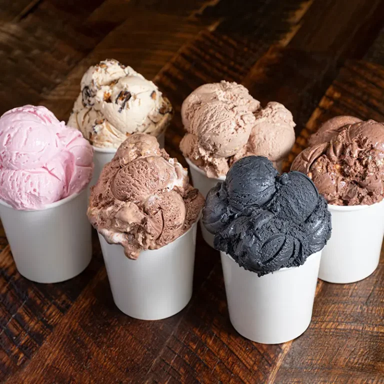 Six pints of premium Brookers Ice Cream ready to ship