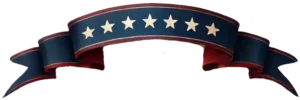 Colonial stars banner used in Brookers Ice Cream design