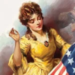 Ice cream flavor portrait of Betsy Ross