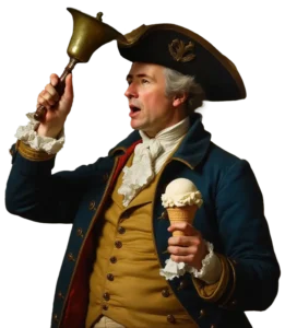 Brookers Ice Cream town crier with bell character